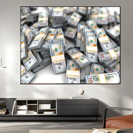 Modern 100 Dollar Money Canvas Painting Abstract Nordic Bill Posters and Prints Wall Art Picture