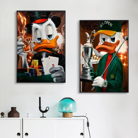 Disney Donald Duck Canvas Decorative Painting Cartoon Star Character Art Poster