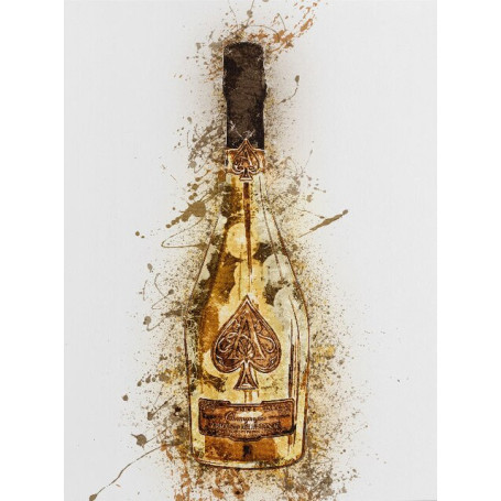 Golden Pink Blue Canvas Painting Champagne Gin Raki Graffiti Splash Poster and Prints for Living Room Bar Wall Art Decor Cuadros