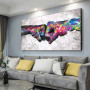 Child Graffiti Abstract Fist Mobile Shackle Wall Art Picture Canvas Decorative Painting Poster Home Decor Wall Decor