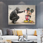 Banksy Graffiti Mickey Mouse Art Canvas Paintings Posters and Prints Wall Art Picture