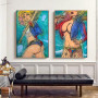 Sexy Girl Canvas Painting Animation Hot Bad Guy Busty Breast Butt Poster Print Wall Mural
