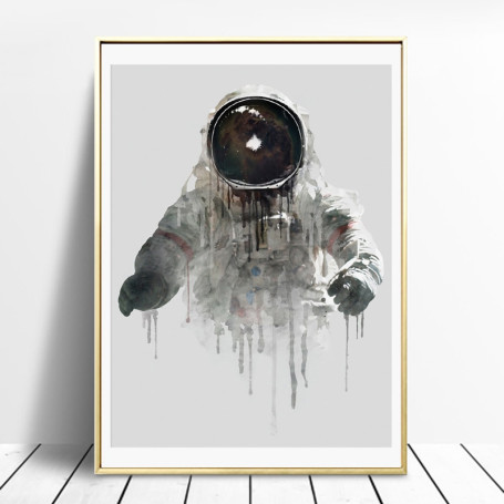 Nordic Style Canvas Art Print Watercolor Paintings Posters and Prints Astronaut Wall Pictures