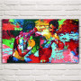 Rocky vs Apollo - Leroy Neiman Boxing Canvas Painting Living Room Home Decor Modern Mural Art Oil Painting