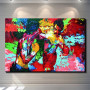 Rocky vs Apollo - Leroy Neiman Boxing Canvas Painting Living Room Home Decor Modern Mural Art Oil Painting