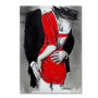 Abstract Sexy Couple Lover Poster Vintage Character Canvas Painting Wall Art Print