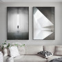 Modern Street Building Canvas Painting Fashion Wall Art Picture White Black Print Poster for Living Room Artistic Lobby Decor