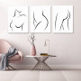Abstract Canvas Painting Line Naked Woman Wall Art Poster Nordic Posters And Prints Minimalist Wall