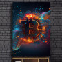 Neon Bitcoin Modern Fashion Pop Wall Canvas Painting Art Vivid Posters and Print