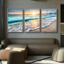 3 Panels Sunset Seascape Canvas Paintings on the Wall Art Posters and Prints Sea View Art Modular Pictures For Living Room Decor