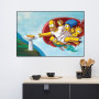 Funny Disney The Simpsons Family Poster And Print Cartoon Anime Graffiti Canvas Painting Wall Art Picture Living Room Home Decor
