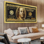 Golden Dollar Inspirational Canvas Art Posters And Prints Silver Money Canvas Paintings On the Wall Art