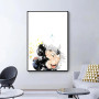Watercolor Mickey Mouse Cartoon Canvas Paintings Minnie Mouse Poster and Prints Wall Art Picture