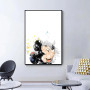 Watercolor Mickey Mouse Cartoon Canvas Paintings Minnie Mouse Poster and Prints Wall Art