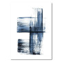 Blue Graffiti Casual Simple Fresh Canvas Painting Abstract Modern Minimalist Posters and Prints Wall Art Picture for Home Decor