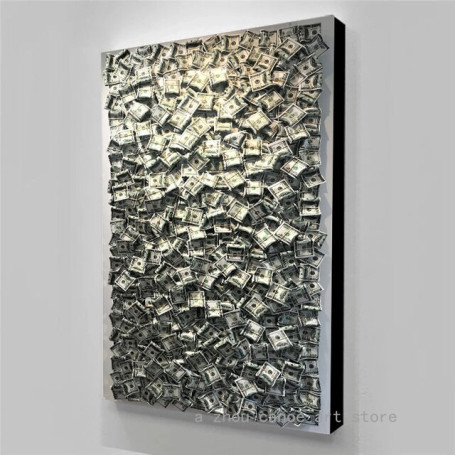 Abstract Cool Full of Money Pattern Poster Canvas Painting Wall Art Prints Picture Living Room Modern Home Office Decor Cuadros