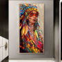 Indian Canvas Art Posters Native Woman Canvas Paintings Wall Art