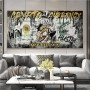 Graffiti Disney Donald Duck One Bitcoin Series Inspirational Canvas Painting Wall Art Picture