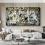 Graffiti Disney Donald Duck One Bitcoin Series Inspirational Canvas Painting Wall Art Picture