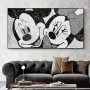 Walt Disney Minnie Mickey Mouse Canvas Painting Black and White Art Cartoon Poster Prints