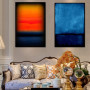 Mark Rothko Blue Orange Canvas Art Reproduction Painting Wall Decor Minimalism Picture Poster Prints Living Room Home Decoration
