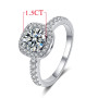 Moissanite Diamond Ring 18 k gold 925 Silver Engagement Ring Size 1.5/2/3/5Carat