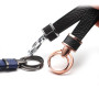 Vintage Leather Strap Keychain Double Ring Holder Trinket Lanyard Waistband Accessories Keyrings