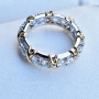 Eternity Jewelry 5A Zircon stone 10KT Women Engagement Wedding Band Ring