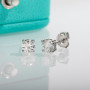 4mm D Color Moissanite Diamond Classic 925 Sterling Silver Stud Earring For Woman Fine Jewelry