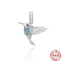 European 925 Silver hummingbird Diy Bead Penda Fit Original diy Bead Charm Bracelet Necklace Trinket Jewelry 925 Silver
