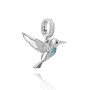 European 925 Silver hummingbird Diy Bead Penda Fit Original diy Bead Charm Bracelet Necklace Trinket Jewelry 925 Silver