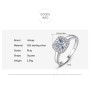 Ailmay 100% Real 925 Sterling Silver Simple Square Clear CZ Charm Rings for Women Minimalist Fine Jewelry New Style Bague