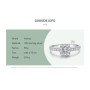 Wedding Ring 925 Silver AAAAA Zirconia Rectangle Finger Ring For Women Wedding Promise Statement Jewelry Gift
