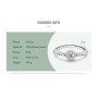 Style Exquisite 925 Silver Clear Zircon Round Finger Ring For Women Classic Wedding Statement Jewelry