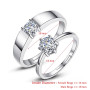 Classic Couple Rings For Men Women CZ Stone Trendy Wedding Lovers' Ring Jewelry Romantic Valentine's Day Present Ring Accessory