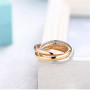 3 Tones Micro pave 300pcs Lab Diamond cz Promise Ring 925 Silver Engagement Wedding Band Rings For Women Bridal Jewelry