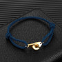 MKENDN New Stainless Steel Handcuff Bracelet For Women Men Adjustable Rope Bracelet Menottes Bijoux Corde Couple Jewelry Gifts