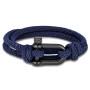 MKENDN Men Black U shaped Shackle Bracelet Outdoor Camping Rescue Emergency Sailing Rope Bracelet For Women 316L Sport Buckle