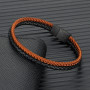 MKENDN Minimalist Men Double Strand Leather Rope Bracelet Matte Black Stainless Steel Buckle Accessories Handmade Jewelry Gifts