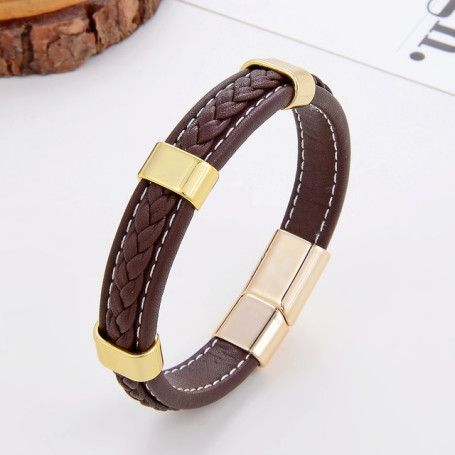 Classic Braided Leather Bracelet For Women Zinc Alloy Metal Mens Jewelry Bracelets Femme Accessories