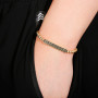Luxury Gold Color Long Strip Beads Bracelet Men Classic CZ Adjustable Bracelet Homme Handmade Jewelry For Women