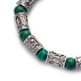 Men Viking Rune Beads Bracelet Bangles Ethnic Odin Symbol Metal Jewelry Natural Stone Charm Bracelets