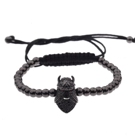 Luxury Gold Color Long Strip Beads Bracelet Men Classic CZ Adjustable Bracelet Homme Handmade Jewelry For Women