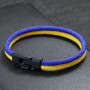 Bicolor Rope Bracelet Men Ukraine Braclet In Blue Yellow Viking Bangle Pulseira Masculino Cool Biker Accessoriess