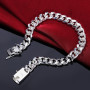925 Silver Exquisite Solid Chain Bracelet Fashion Charm Women Men Solid Wedding Cute Simple Models Jewelry