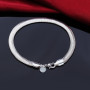 925 Silver Exquisite Solid Chain Bracelet Fashion Charm Women Men Solid Wedding Cute Simple Models Jewelry