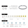 ATTAGEMS Solid 925 Sterling Silver Moissanite Tennis Bracelets for Women Round 3.5mm Charm Bracelet for Engagement Party Gifts
