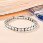ATTAGEMS Solid 925 Sterling Silver Moissanite Tennis Bracelets for Women Round 3.5mm Charm Bracelet for Engagement Party Gifts