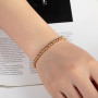 New Fashion Style Men Women Wide 4mm and 6mm Stretchable Bead Bracelets High Quality Stainless Steel Two Sizes Jewelry Wholesale