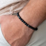 Men Bracelet Simple Round Stone Beaded Charm Bracelets & Bangles For Men Jewelry Gift Pulsera Hombre